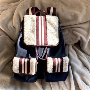 Tory Burch Shearling Backpack